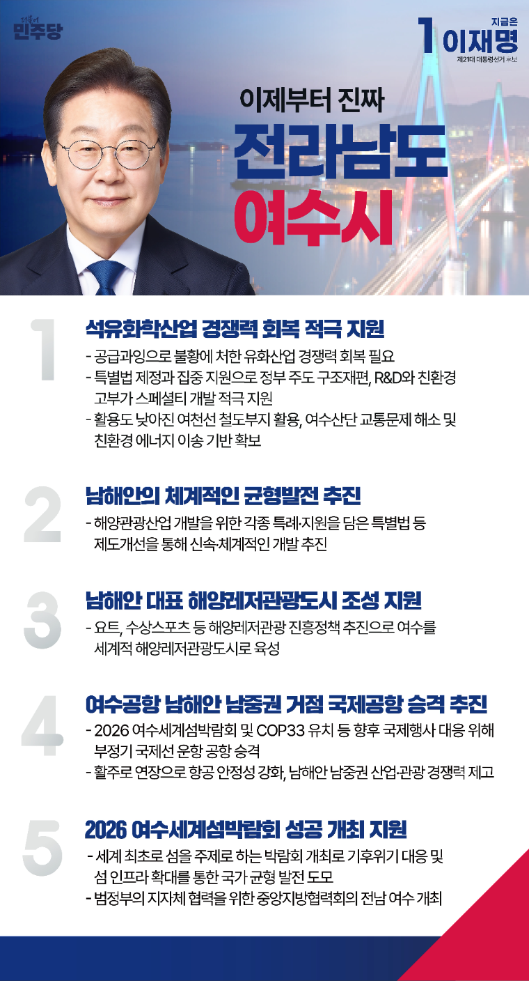 여수 공약 (자료=주철현 의원실)