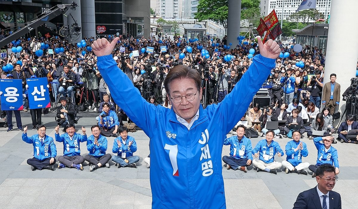 서울 집중유세 나선 이재명 후보(사진=연합뉴스)