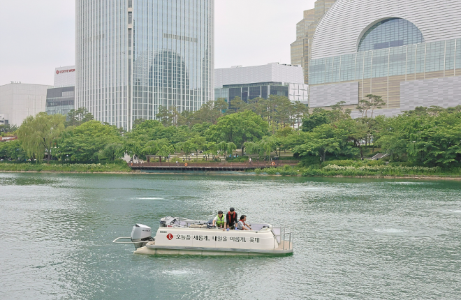 롯데, 송파구청과 ‘2025 석촌호수 수질 개선’ 업무협약 체결