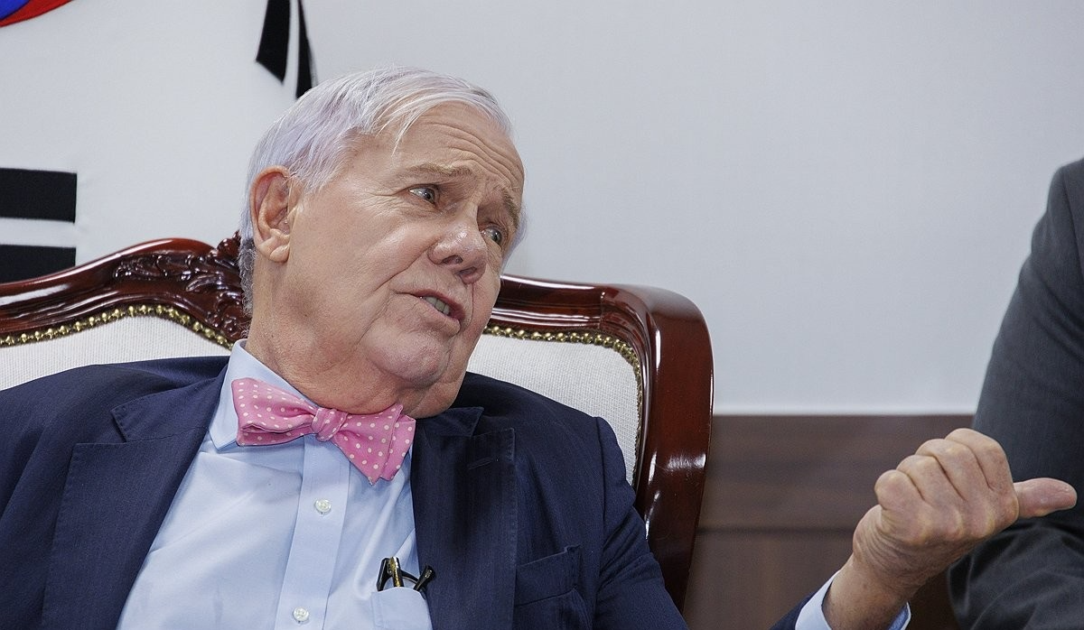 남북 통일 관련 발언하는 짐 로저스 회장(사진=연합뉴스)