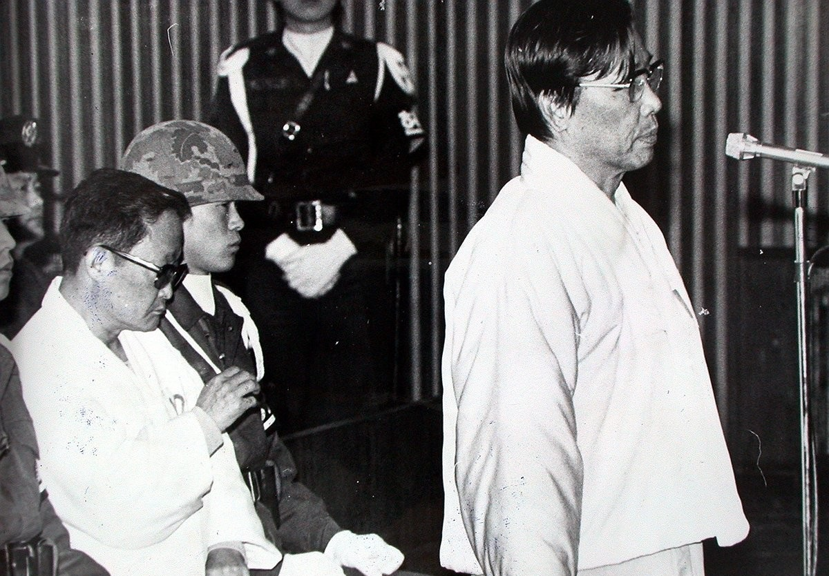 계엄 고등군사재판 3차 공판에서 변호인단의 보충심문에 답하는 김재규 전 중앙정보부장(사진=연합뉴스)