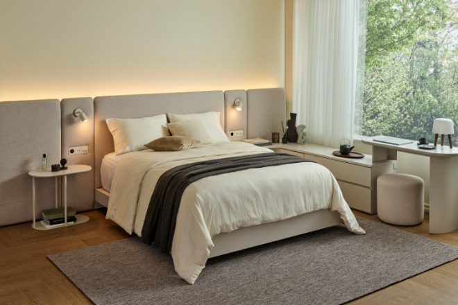 한샘 룬소프트 호텔침대.(사진=한샘)