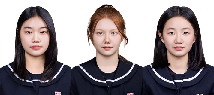 (사진왼쪽부터)장수인·문티아라·배서빈 선수.(제공=부산교육청)