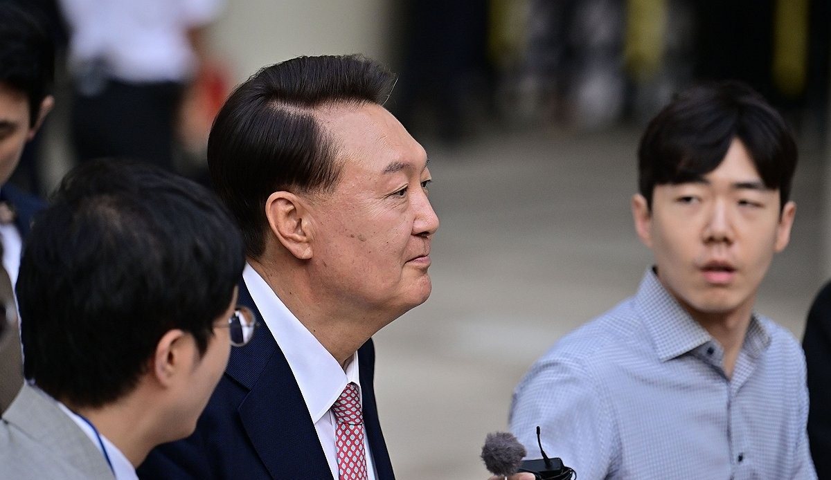 법정 나서는 윤석열 전 대통령(사진=연합뉴스)