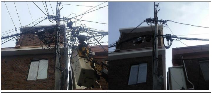 지난해 실시한 신풍로10길 4-1 정비 전후 모습