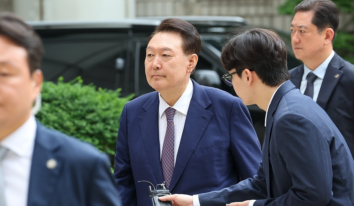 내란혐의 7차 공판 출석하는 윤석열 전 대통령(사진=연합뉴스)