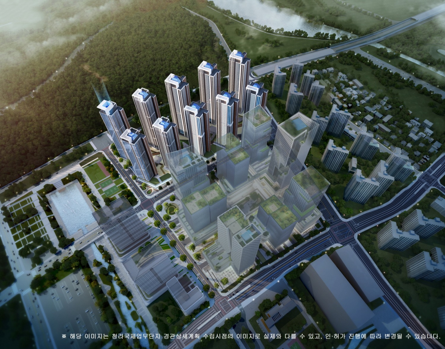 청라 피크원 푸르지오 투시도.