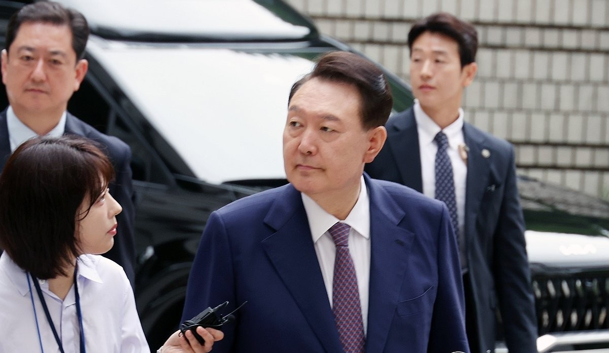 내란혐의 7차 공판 출석하는 윤 전 대통령(사진=연합뉴스)