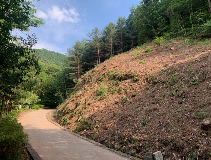 상당산성 옛길 급경사지 붕괴위험지역 지정‧