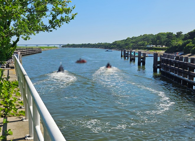 수상오토바이 3척 적발.(사진제공=부산해경)