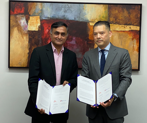 T.K.Srirang ICICI Securities CEO(왼쪽), 한정호 SK증권 글로벌사업부 대표(오른쪽). 사진=SK증권