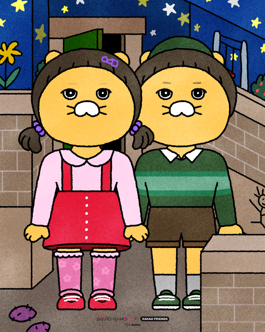 카카오프렌즈, 넷플릭스 시리즈 '오징어 게임' 시즌3와 브랜드 협업 나서