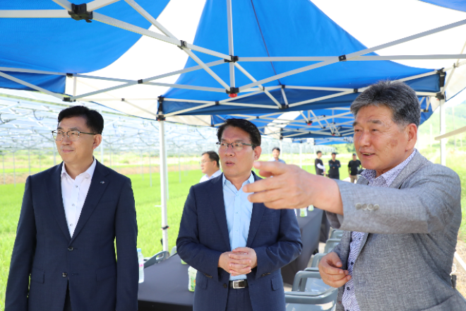 농어촌공사 김인중 사장, ‘보성 영농형 태양광’ 현장 방문