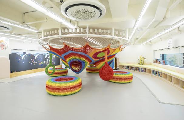 양천구, ‘서울형 키즈카페 신정4동점’ 조성 모습(그물놀이터)