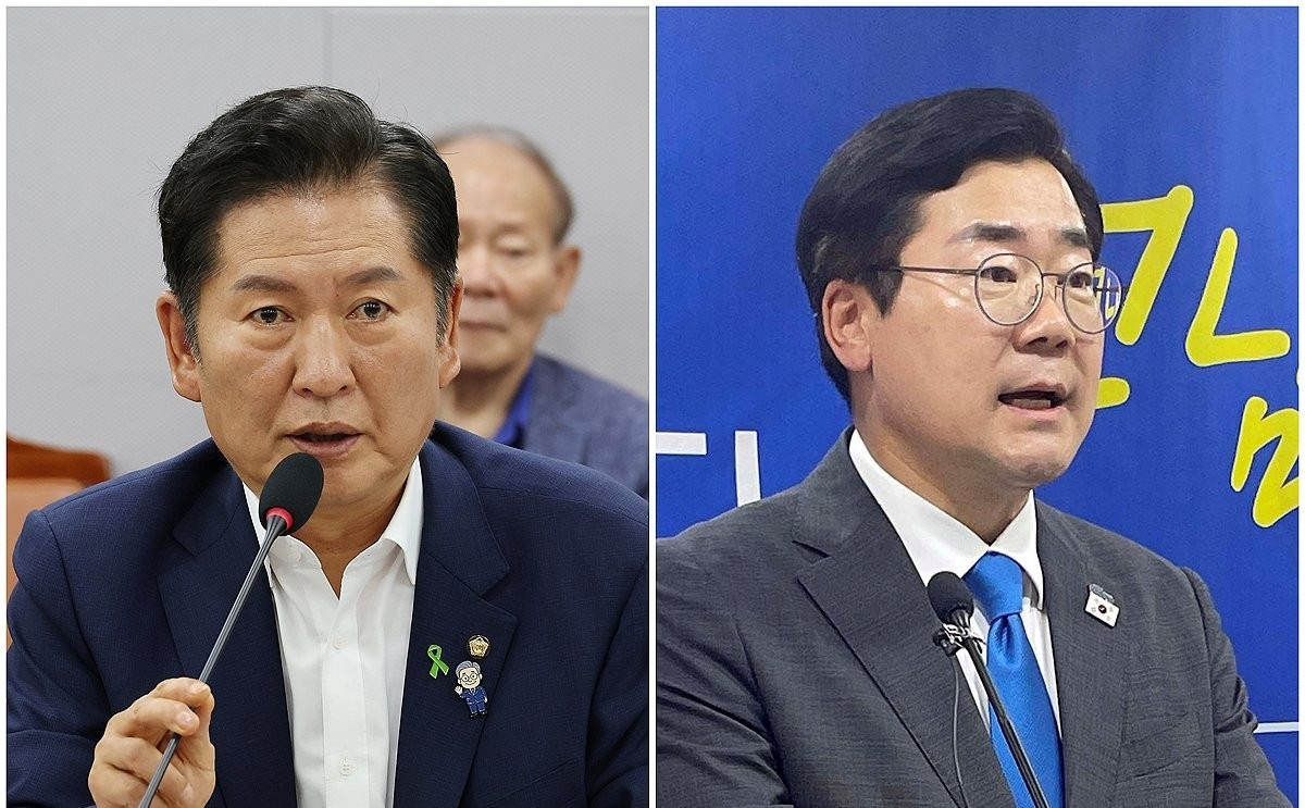 정청래·박찬대 당 대표 후보(사진=연합뉴스)