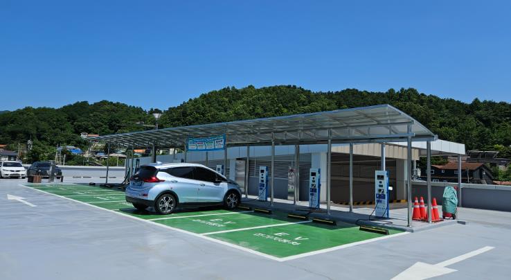 장수군청 주차타워 전기차충전소