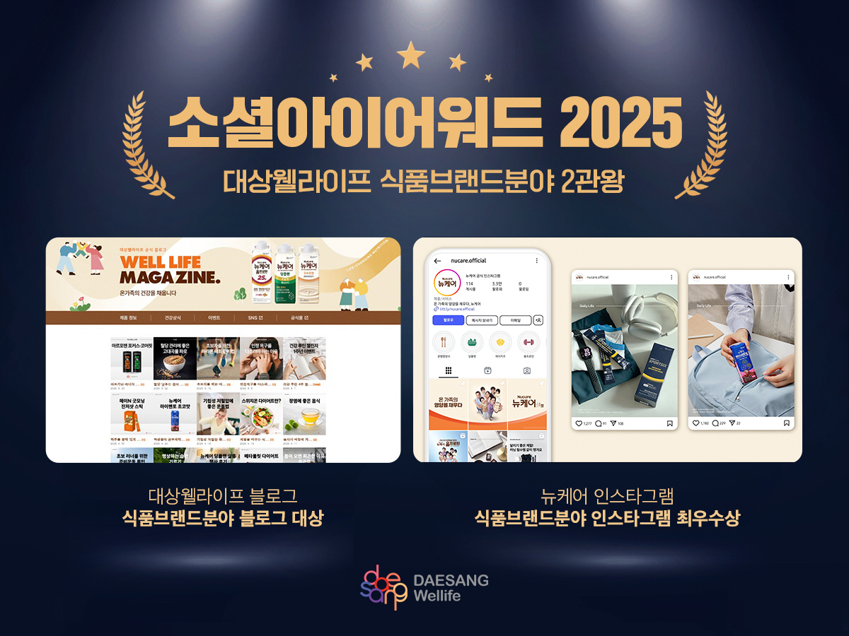 대상웰라이프, ‘소셜아이어워드 2025’ 2관왕 차지