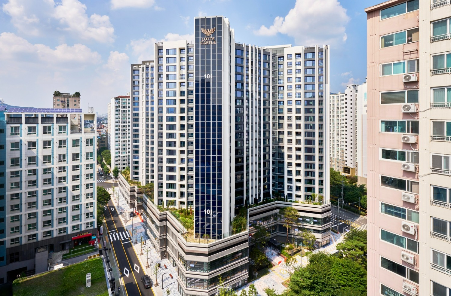 도봉 롯데캐슬 골든파크 단지 전경.