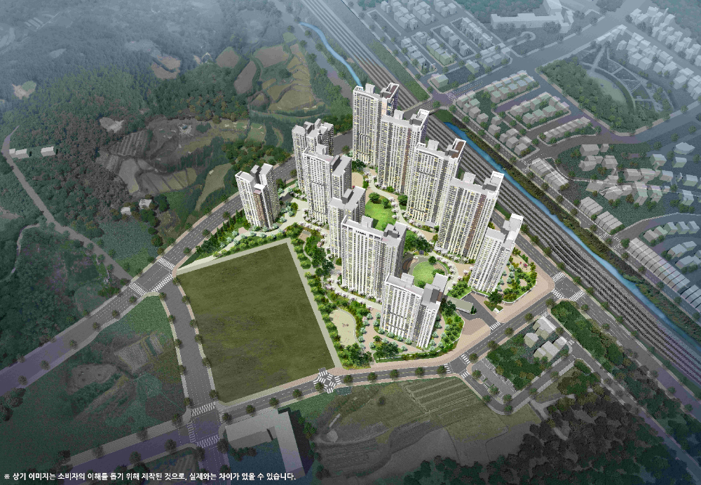 천안시 부대1지구 조감도.