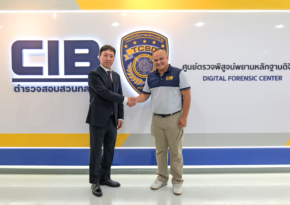 비피엠지 오창균CFO(좌)- 태국 중앙수사국 피쳇 캄피라논(Pichet Kamphiranon)부국장. 사진=비피엠지