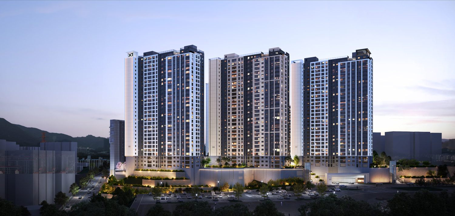 양산자이 파크팰리체 투시도.