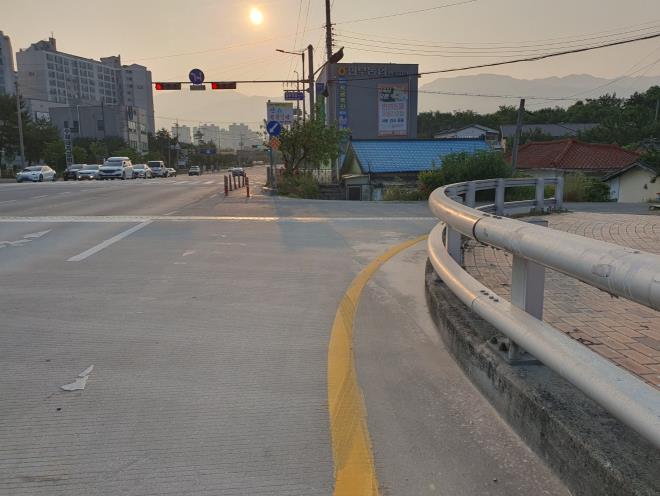 월운정교 일원 도로 개선 사진