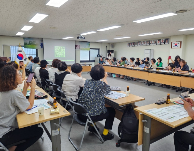 천안시는 사고위험지역 주민을 대상으로 예방교육을 실시하고 있다