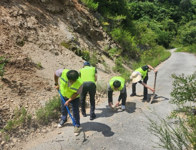 금산군산사태현장예방단 활동 모습