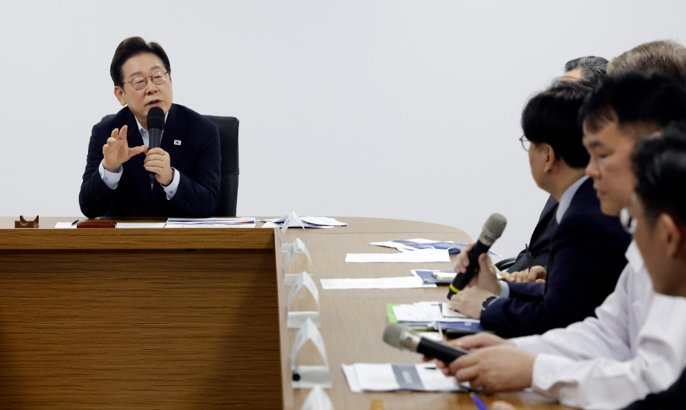 산업재해 근절 현장 노사 간담회서 발언하는 이재명 대통령(사진=연합뉴스)