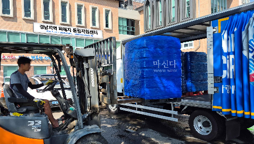 동아오츠카, ‘폭우 피해’ 지역에 생수 9,000병 지원