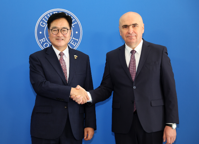 우원식 의장, 루마니아 총리·상·하원의장 연쇄 면담