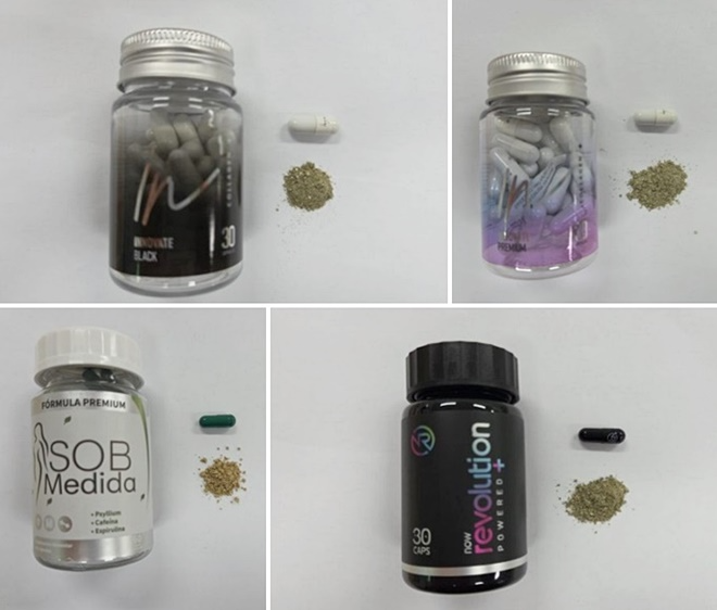 의약품 성분 함유 제품 사진(위부터 시계방향)이노바치 블랙/이노바치 프리미엄/레볼루션/소브메디다.(제공=부산식약청)