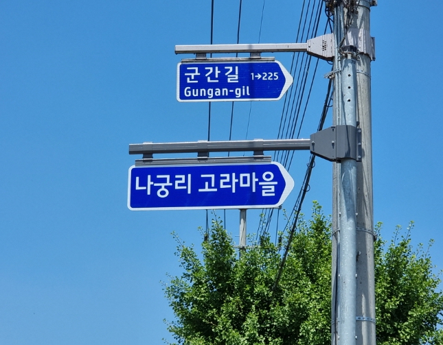 망실 도로명주소 시설물 설치 완료