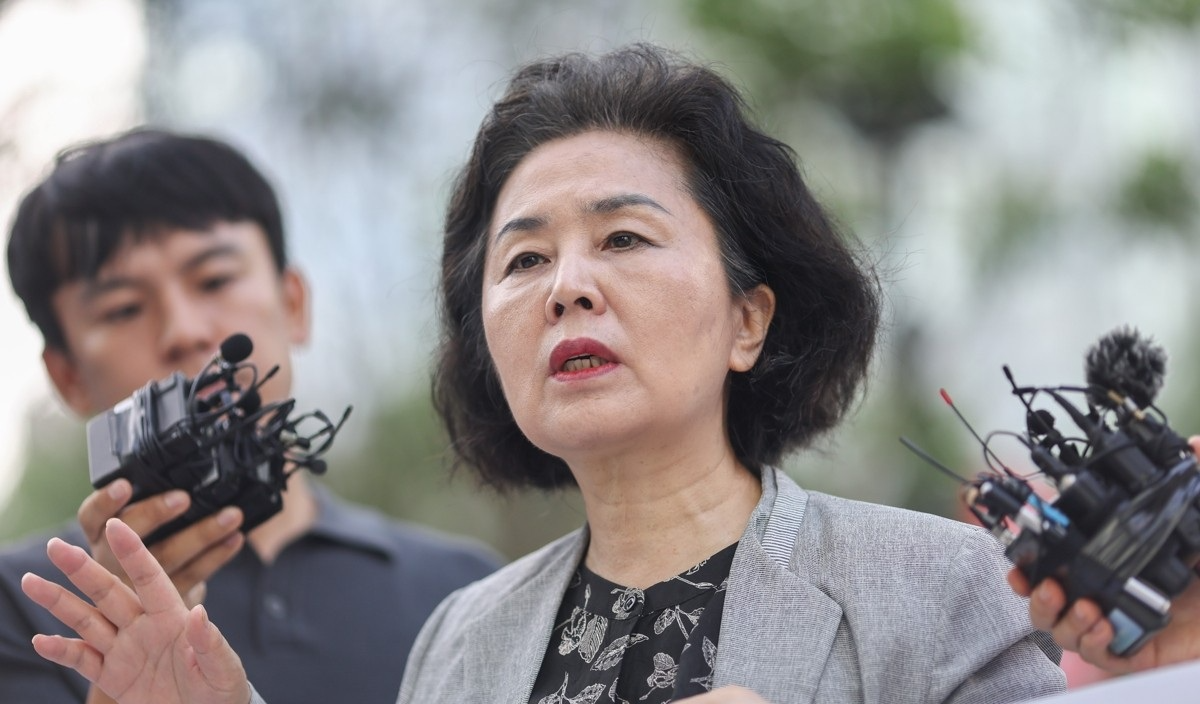 특검 출석, 질문에 답하는 김영선 전 의원(사진=연합뉴스)