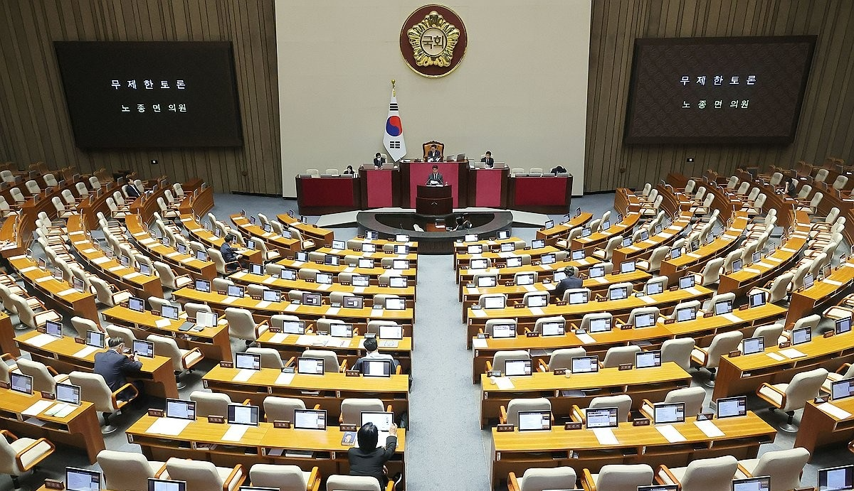 방송3법 무제한토론 진행하는 국민의힘(사진=연합뉴스)