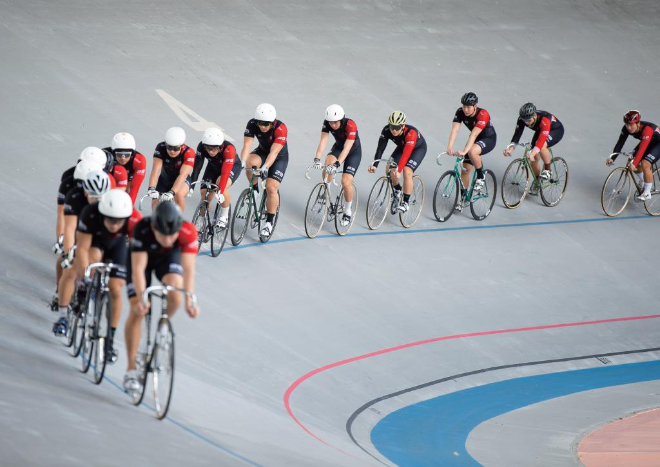 경륜훈련원에서 훈련 중인 경륜 선수 후보생. (사진=국민체육진흥공단)