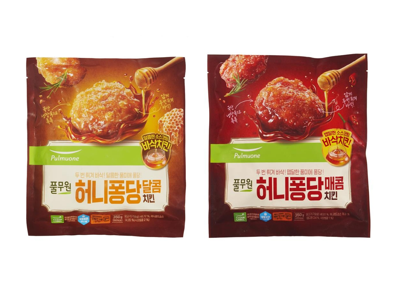 풀무원, ‘허니퐁당 치킨’ 2종 선보여