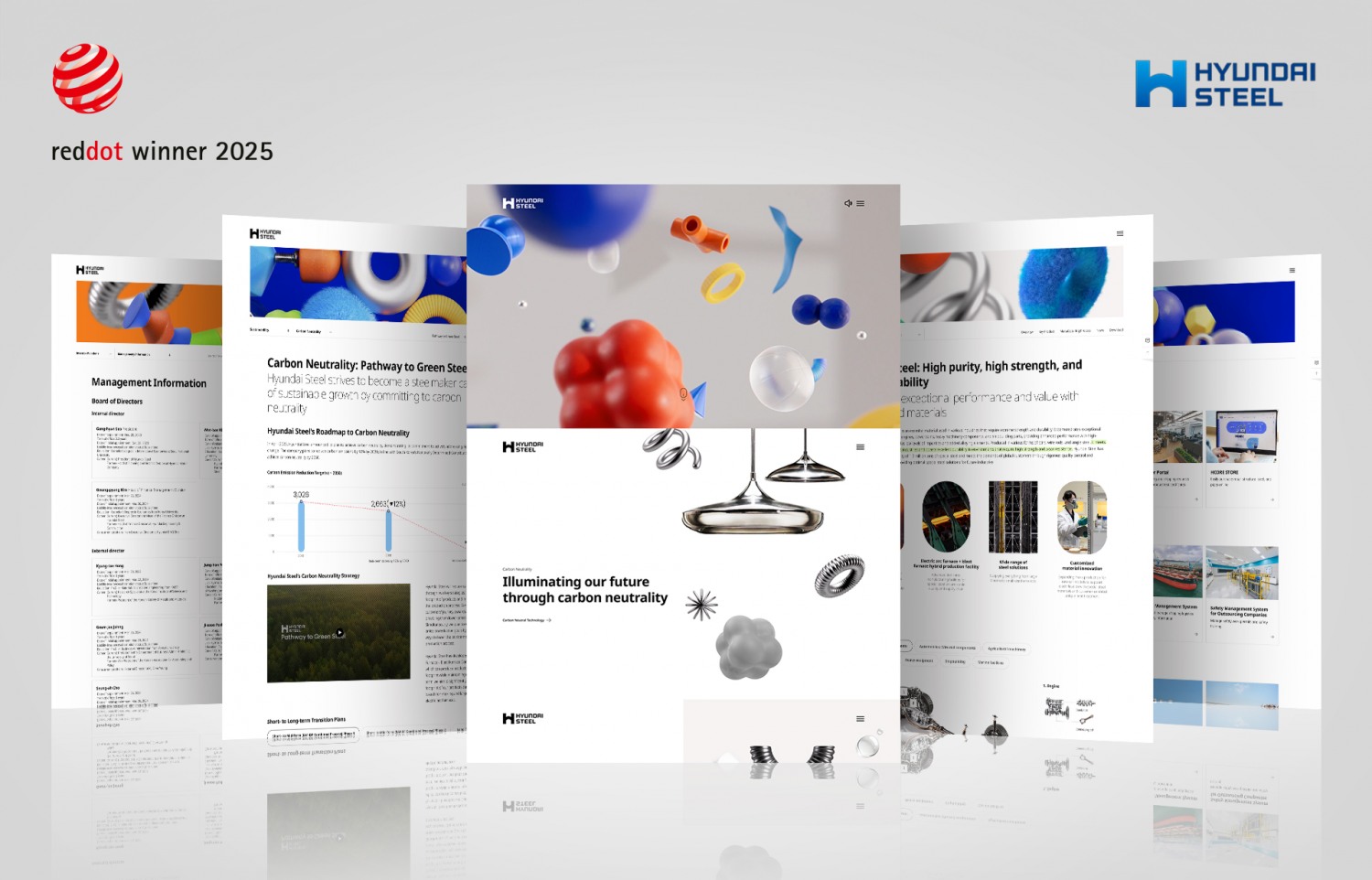 현대제철 홈페이지 PC 버전.(사진=현대제철)