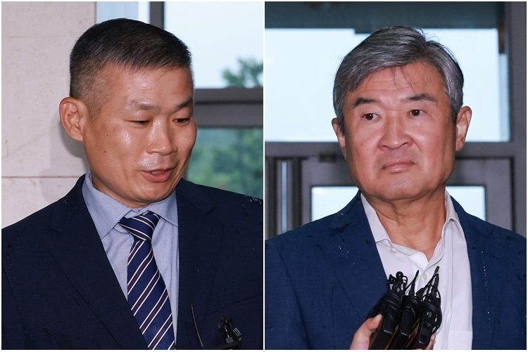 김동혁 전 국방부 검찰단장(왼쪽)-조태용 전 국가안보실장(사진=연합뉴스)