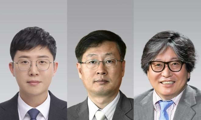 (왼쪽부터) 서강대학교 일반대학원 부동산학과 김재형 박사과정생, 김진화 교수, 이상근 주임교수. 사진=서강대