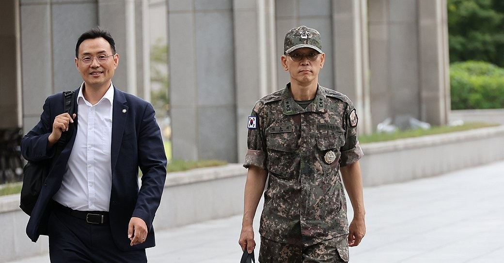 특검 출석하는 김용대 드론작전사령관(사진=연합뉴스)