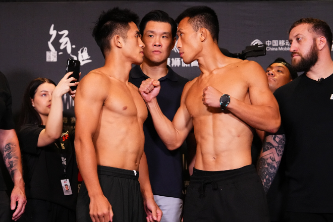 김상욱 vs 런야웨이.(사진=UFC 한국 미디어 커뮤니케이션)