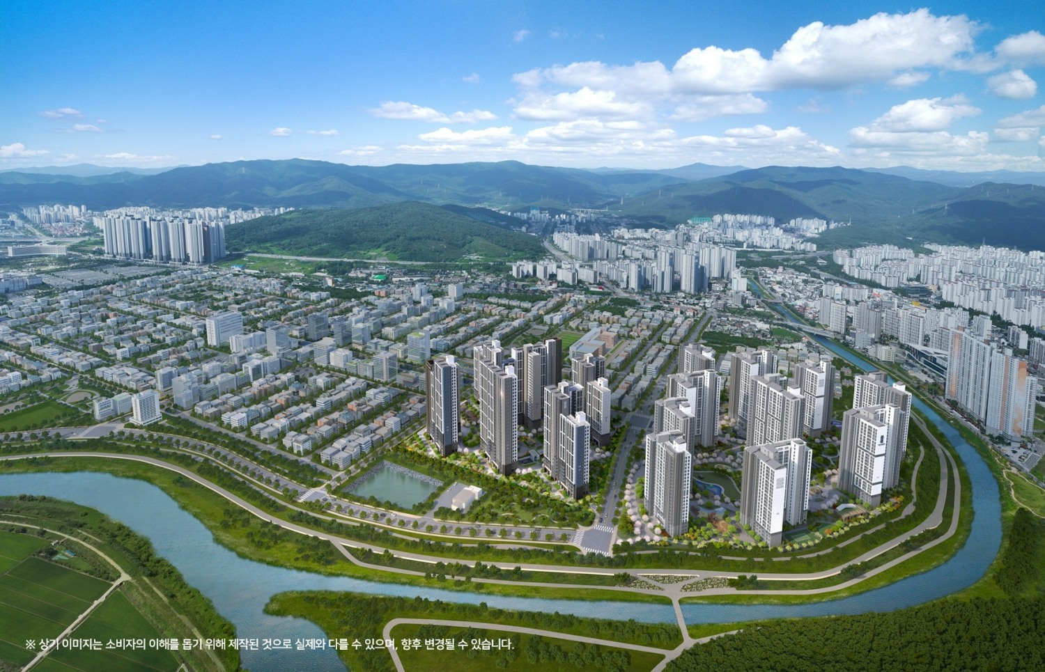 더샵 신문그리니티 2차 항공조감도.