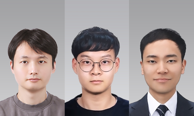 (왼쪽부터) 서강대 기계공학과 이승원 학부연구생, 최지성 연구원, 강성민 교수. 사진=서강대