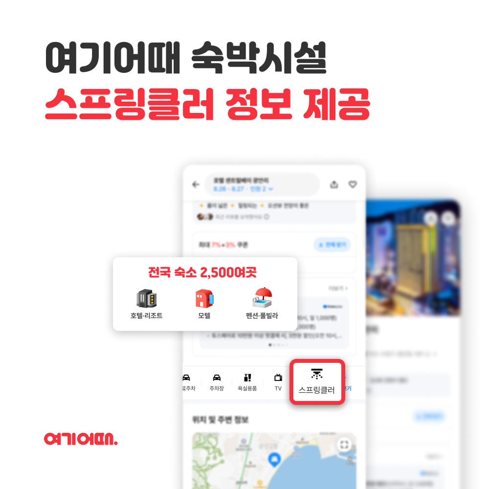 여기어때, 숙박 시설 스프링클러 설치 정보 제공한다