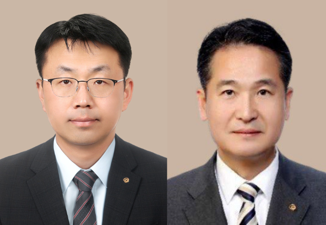 (왼쪽부터) 한화호텔앤드리조트 리조트 부문 최석진 대표이사, 에스테이트 부문 김경수 대표이사. 사진=한화