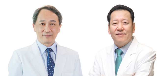 (왼쪽부터) 황대용 건국대의료원장, 유광하 건국대병원장. 사진=건국대병원