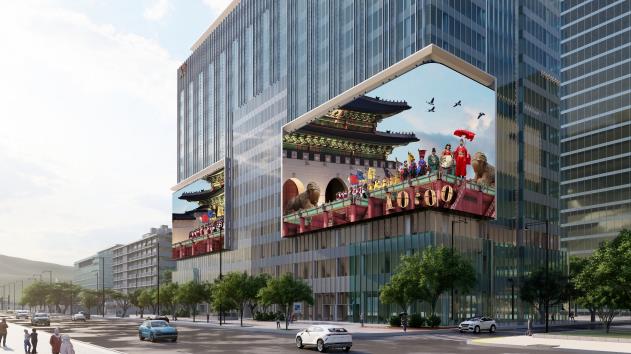 KT WEST 빌딩 전광판 조감도