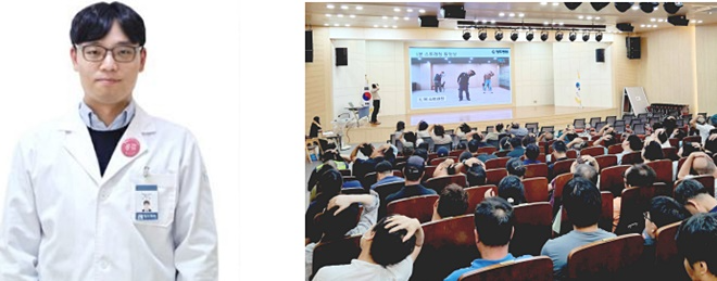 오현호 센터장이 5일 영도구청서 강의하고 있다.(사진제공=영도병원)