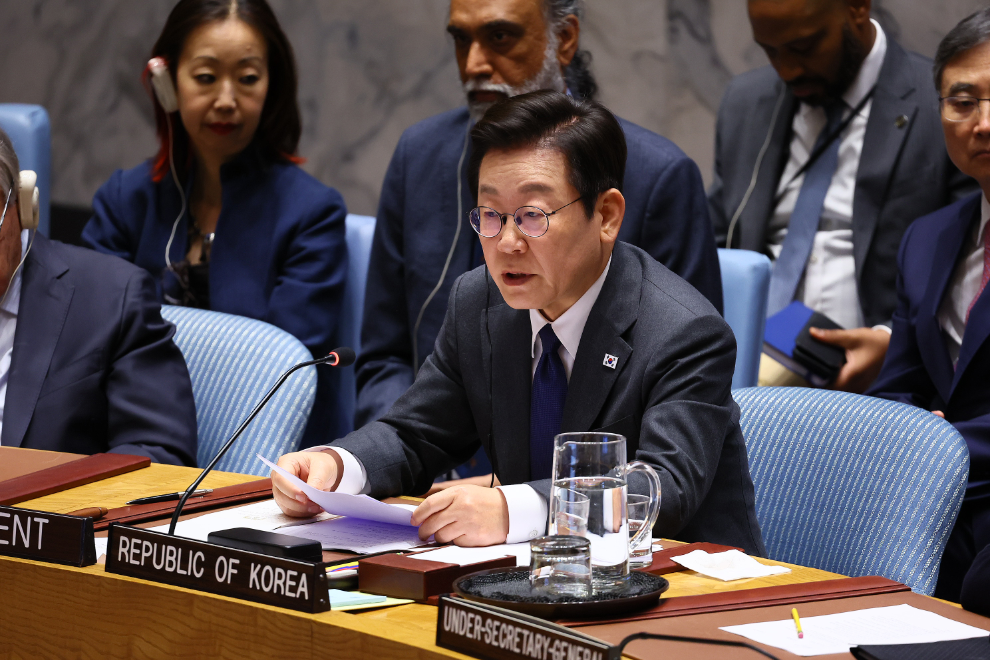 안보리 주재하는 이재명 대통령(사진=연합뉴스)